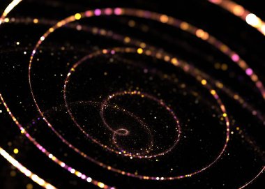 Soyut Şeffaf Helix Parıltısı Arkaplanı - Fraktal Sanat