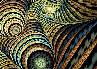 Fraktal Soyut Tabby Arkaplanı - Fraktal Sanat 