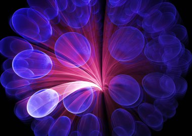 Fraktal Şeffaf Kabarcık Arkaplanı - Fraktal Sanat  