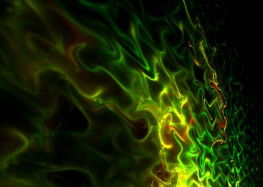 Soyut Dalgalı Yüzey Arkaplanı - Fraktal Sanat