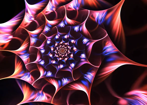 Fondo Flores Brillantes Arte Fractal — Foto de Stock