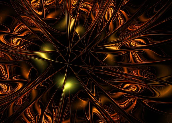 Fond Fleur Brillant Art Fractal — Photo