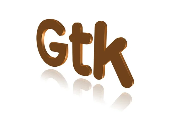 编程术语 Gtk Gimp Toolkit 3D图像 — 图库照片