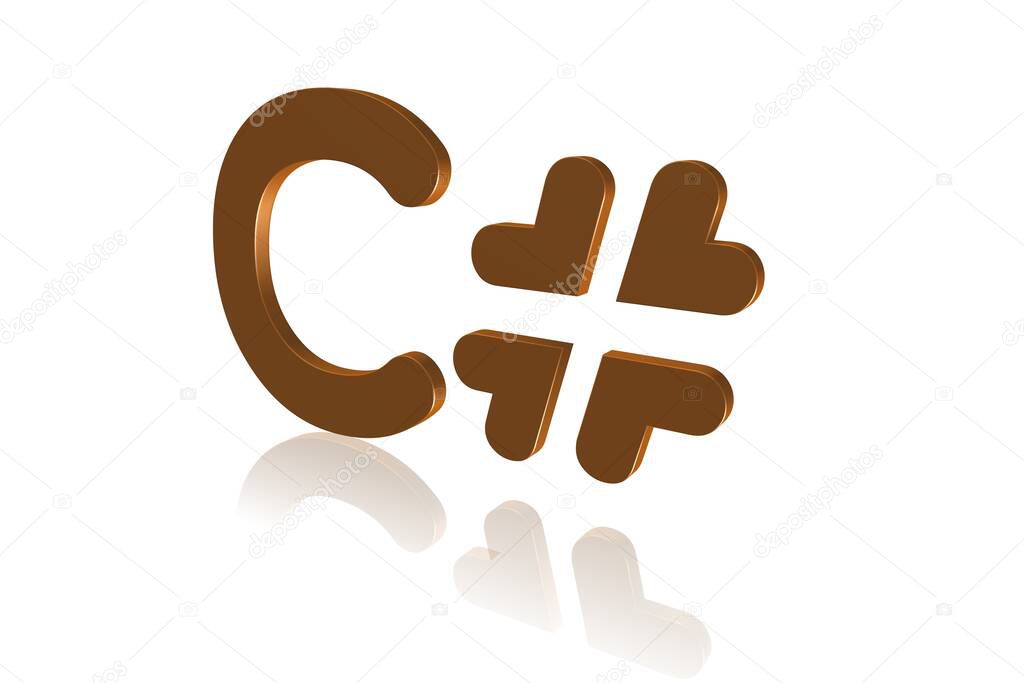 Programming Term - C# - C sharp- High-Level Programming Language - 3D image