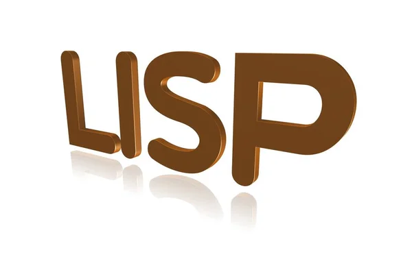 编程术语 Lisp 列表处理 3D图像 — 图库照片