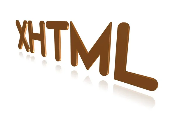 Termo Programação Xhtml Linguagem Marcação Hipertexto Imagem — Fotografia de Stock