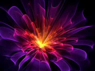 Shine Flower Background   - Fractal Art   clipart