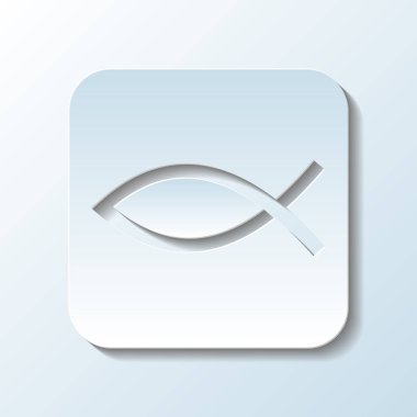 Kağıt oymalı Hıristiyanlık Sembolü - Vektör İllüstrasyonu