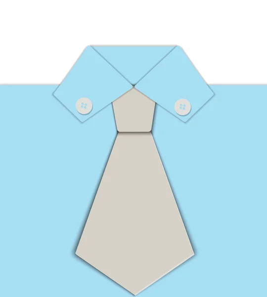 Men Tie Shirt Collar Vector Illustration — стоковий вектор