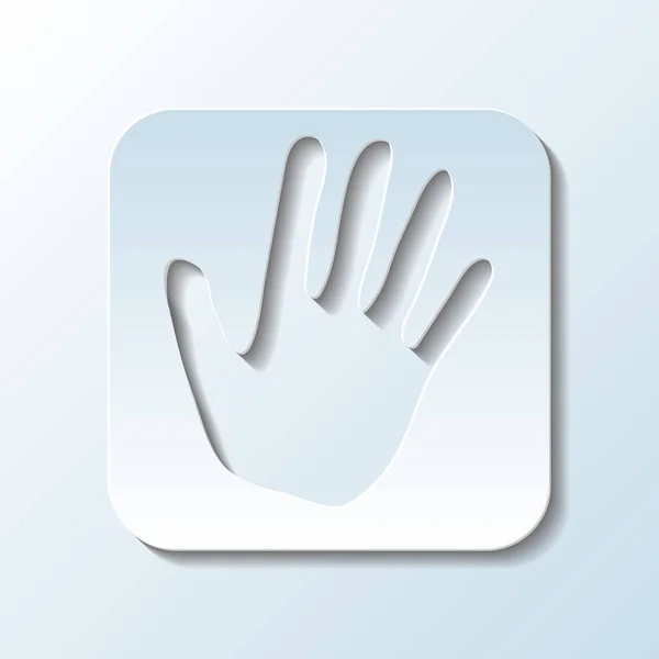 Papier Sculpté Simbol Palm Illustration Vectorielle — Image vectorielle