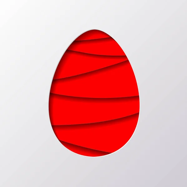 Paper Carved Symbol Egg Vector Illustration — Stock Vector