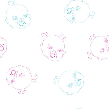 Bebek Duşu Partisi Kusursuz Arkaplan - Vektör İllüzyonu  