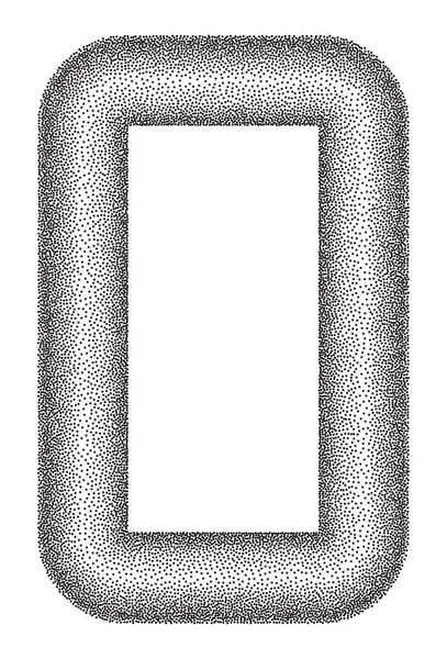 Cadre Rectangulaire Pointillé Illustration Vectorielle — Image vectorielle