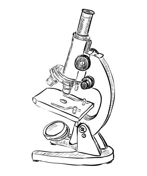 Símbolo Del Microscopio Concepto Icono Investigación Ilustración Vectorial — Vector de stock