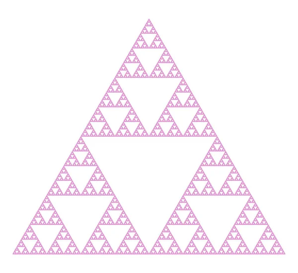 Vector Plano Generado Por Ordenador Triángulo Sierpinski System Fractal Arte — Vector de stock