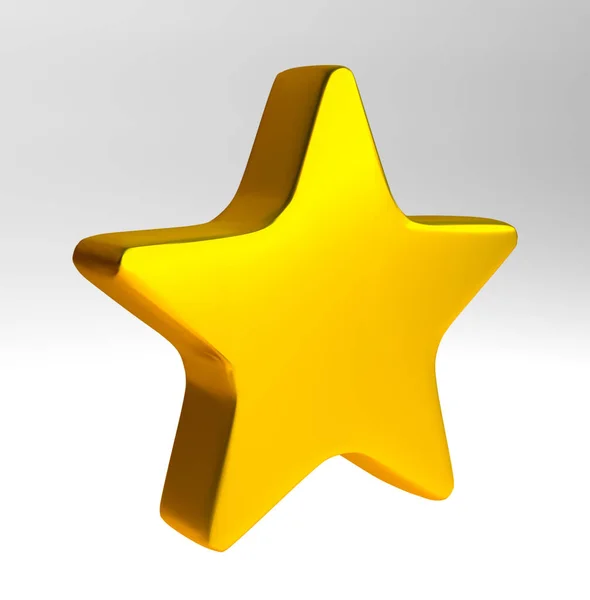 Gold Award Five Pointed Star Icon Image Rendu — Photo
