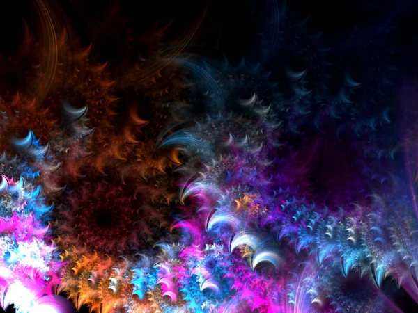Helix Fuzzy Bright Achtergrond Fractal Art — Stockfoto