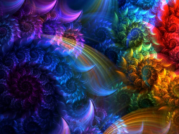 Helix Fuzzy Bright Background Fractal Art — стокове фото