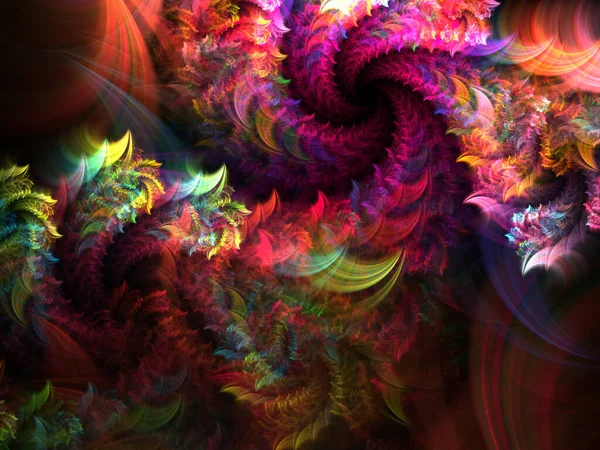 Helix Fuzzy Bright Background Fractal Art — стокове фото