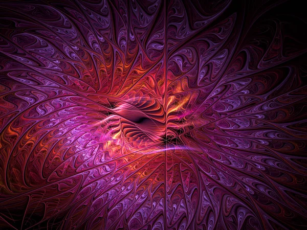 깃털이 꽃무늬 프랙탈 — 스톡 사진