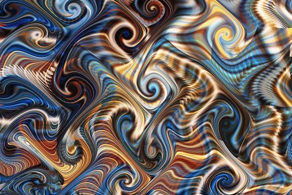 Absztrakt Görgetés Turbulens Háttér Fractal Art — Stock Fotó