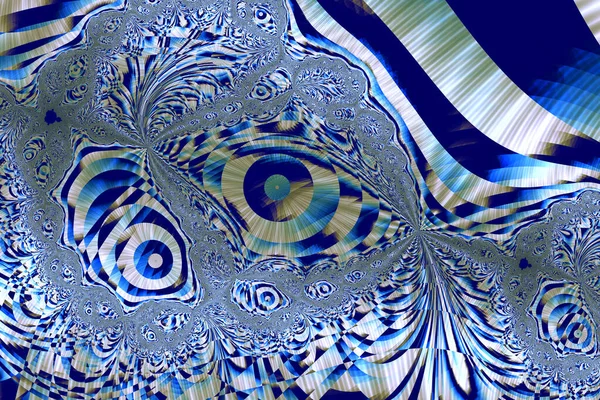 アブストラクトブルー ネイブ背景 Fractal Art — ストック写真