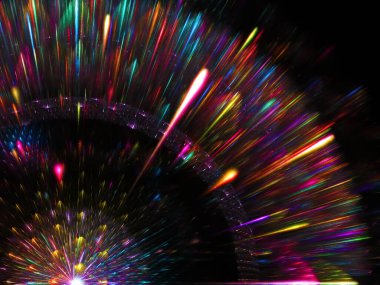  Soyut Parlak Tüylü Havai fişek Arkaplanı - Fraktal Sanat  