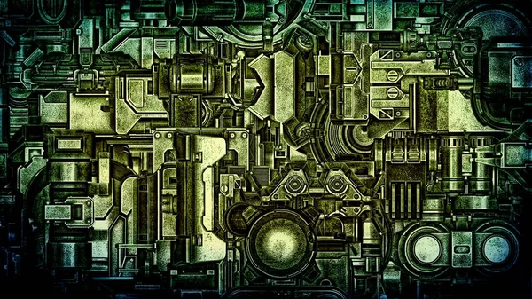 Wide Tech Machinery Background — Stock Photo, Image