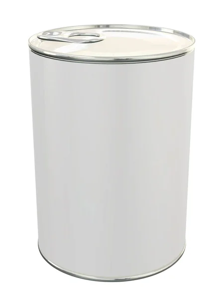 Tin Can Packaging Mockup Design Project 白を背景に3Dイラストをモックアップ — ストック写真