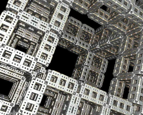 Fractal Rendering Sierpinski Cube — Stockfoto