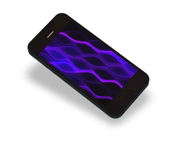 Smartphone Mockup Com Tela Incrível Para Projeto Design Mock Ilustração — Fotografia de Stock