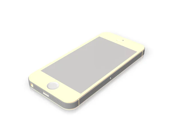 Ivory Smartphone Mockup Empty Screen Design Project Mock Illuolate White — 图库照片