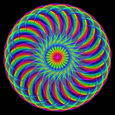 Fraktal Soyut Helikal Arkaplan - Fraktal Sanat