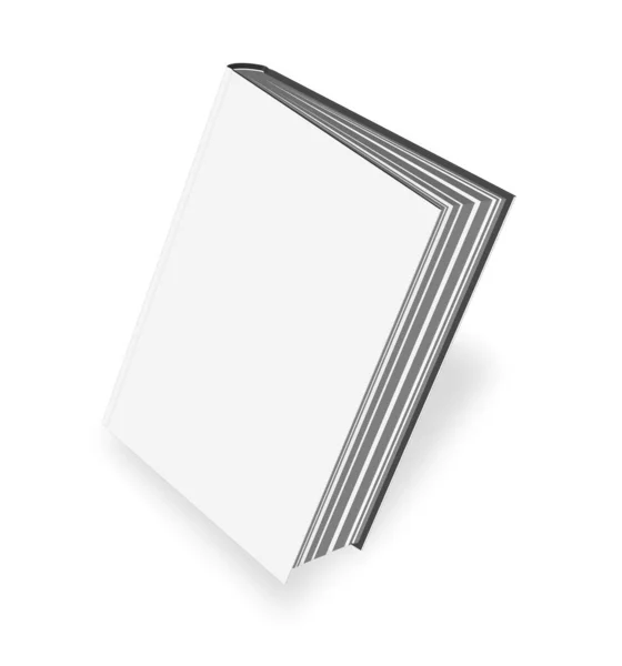 White Hard Cover Book Mockup Progetto Progettazione Mock Illustrazione Isolare — Foto Stock