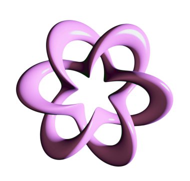  Yuvarlak Yeşil Hasır Logo Sembolü - 3d Rending Fractal Design Concept