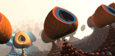 Desenli 3d Fraktal - Peri Başka bir Dünya Fındık Zekası - 3d Fantezi Özgeçmişi