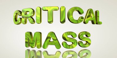 Kritik Kütle - 3d Işık Arkaplan Metal Kelimesi Hazırlama - Grafiksel Harf Resimlemesi