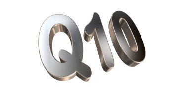 Q10 - Beyaz Arkaplanda 3d Renging Metal Word - Grafik Sembol İllüstrasyonu