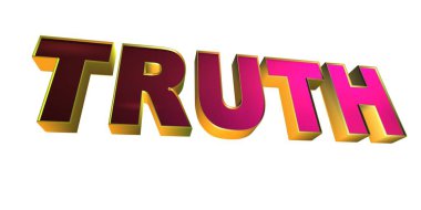 Truth - Beyaz Arkaplanda 3d Metal Kelimesi Hazırlama - Metin Resmini Kabul Et