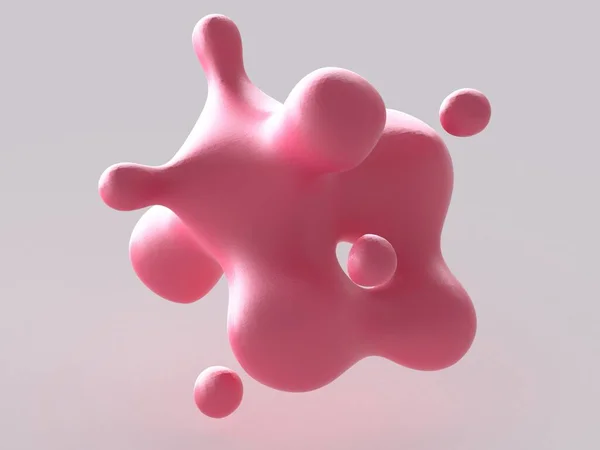 Imagem Pink Blob Modelagem Paramétrica Design Abstrato Matemática Conceito Estrutura — Fotografia de Stock