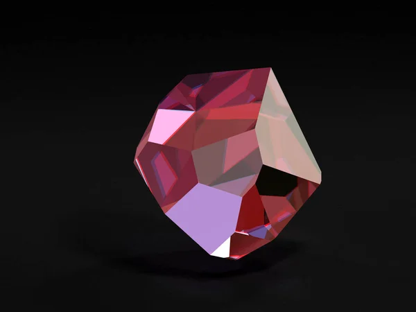Imagen Pink Rubellite Cristal Transparente Sobre Fondo Negro Piedra Gema —  Fotos de Stock