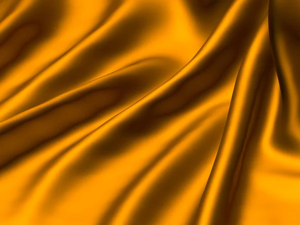 Shine Satin Sheet Orange Silk Folded Background Image Glossy Silken — Stock Photo, Image