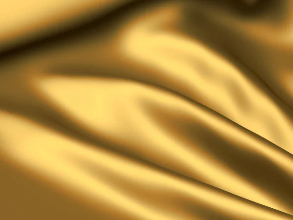 Brilliant Satin Sheet Old Gold Silk Folded Background Image Mustard — Stock Photo, Image