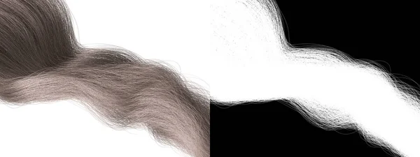 Fair Wavy Hair Extension Απομονωμένη Υφή Blonde Hairpiece Alpha Channel — Φωτογραφία Αρχείου