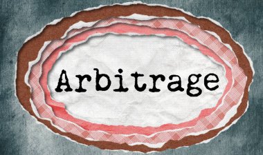 Hakemlik - düzensiz kağıt deliği arka planında daktilo edilmiş sözcük - parçalanmış illüstrasyon kavramı