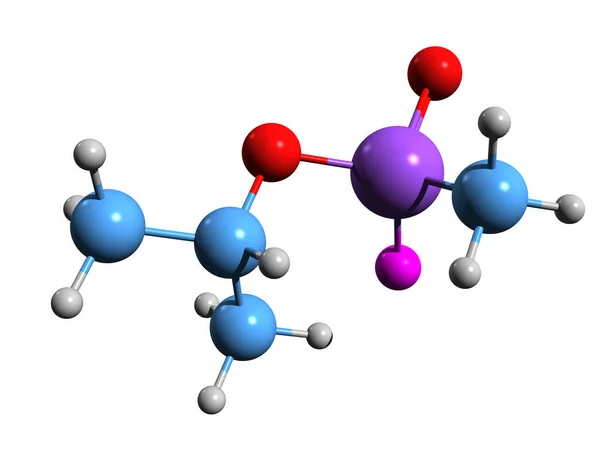 Image Formule Squelettique Sarin Structure Chimique Moléculaire Composé Organophosphoré Toxique — Photo