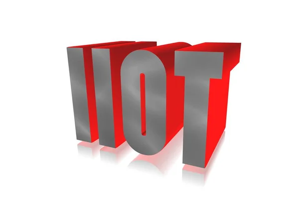 Renderelés Piros Iiot Rövidítés Industrial Internet Things Koncepció Levél Design — Stock Fotó