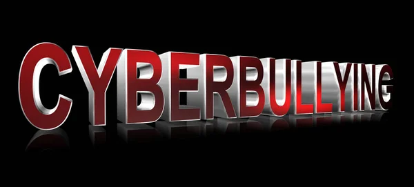 Rendering Cyberbullismo Parola Chiave Disegno Lettera Molestie Informatiche Isolato Sfondo — Foto Stock