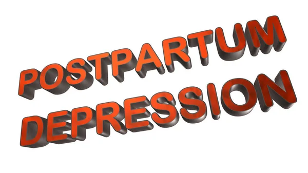 Representación Palabra Depresión Posparto Diseño Letra Concepto Ppd Posnatal Aislado — Foto de Stock