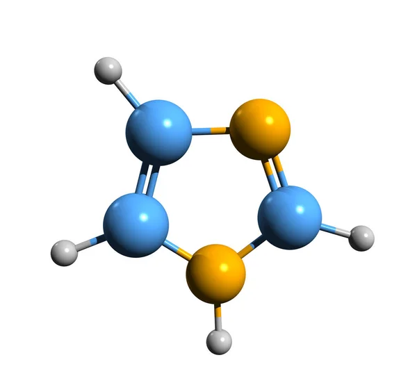 Abbildung Der Imidazol Skelettformel Molekulare Chemische Struktur Von Glyoxalin Isoliert — Stockfoto